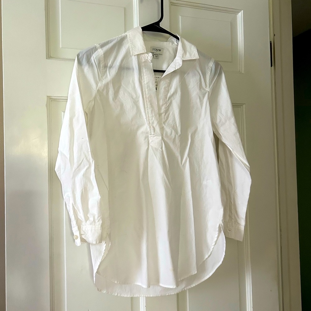 NWT J Crew White Tunic XXSP